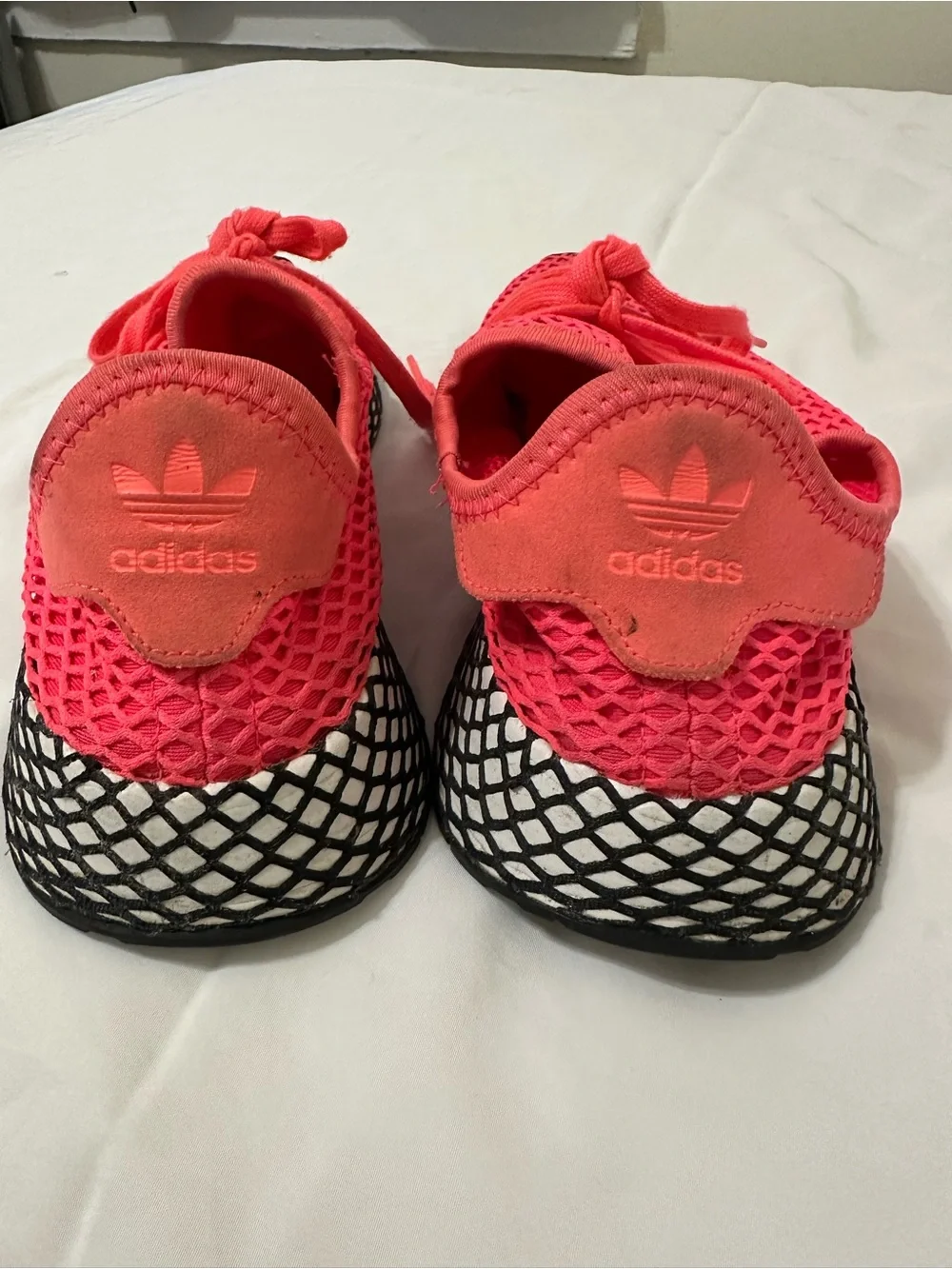 adidas Deerupt Runner Coral Pink Mesh Sneakers Women’s Size 10